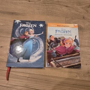 Disney Frozen Hardcover & Anna's Icy Advebture Paperback Childrens Book Set